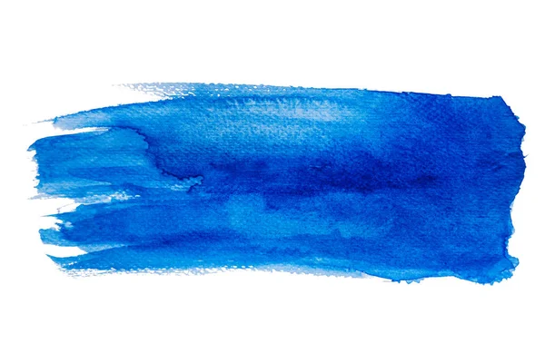 Аннотация Blue Watercolor Isolated White Backgrounds Hand Paint Paper — стоковое фото