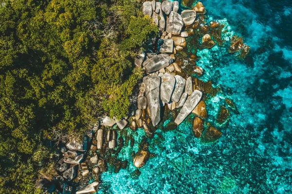 Areal View Boulder Island Nga Khin Nyo Island Myanmar — Stock Photo, Image