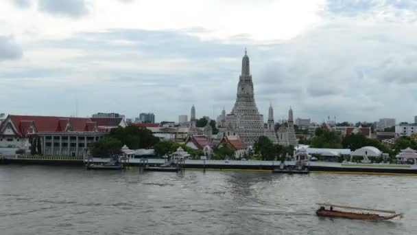 Giri Tempo Pagoda Tempio Wat Arun Situato Bangkok Thailandia — Video Stock