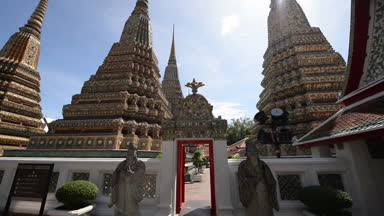 Güzel pagodadan Wat Pho tapınak Bangkok Tayland