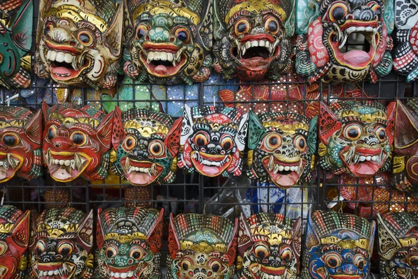 Hermosas Máscaras Tailandesas Fondo Wat Pho Bangkok — Foto de Stock