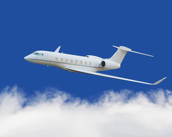 Private Jet Plane Cloud Blue Sky — Stock Photo, Image