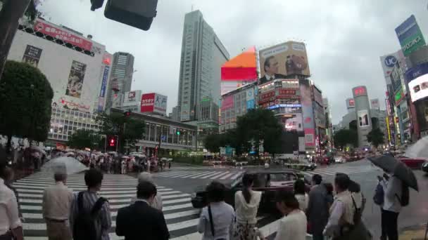 Tokyo Japon Juin 2018 Vidéo Time Lapse Personnes Traversant Les — Video