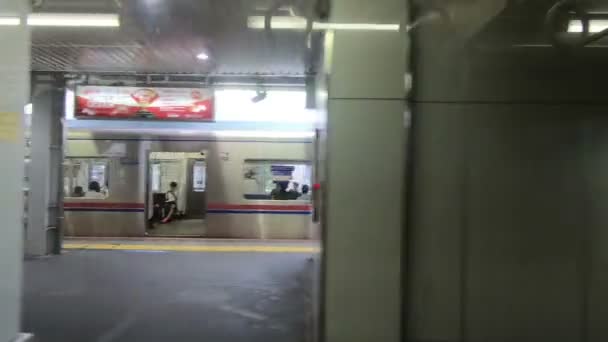 日本鉄道京成線成田空港行き京成津田沼駅から成田国際空港から東京 2018 ウィンドウ ビュー — ストック動画