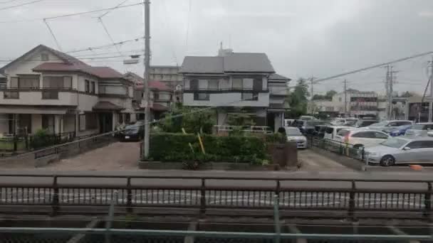 Tokyo Japan June 2018 Scenic View Window Keisei Train Route — Stock Video