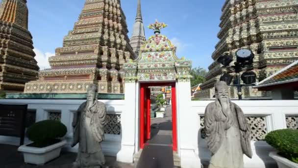 Pagoda Krále Rama Dynastie Wat Pho Bangkok Thajsko — Stock video