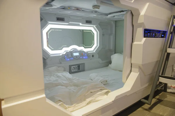 Kuala Lumpur Malaysia Juli 2018 Capsule Hotel Sängar Space Hotel — Stockfoto