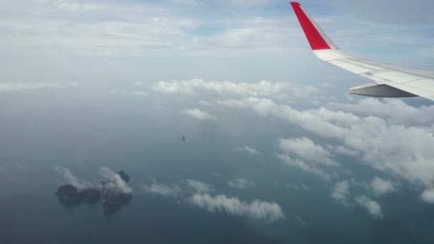 Luchtfoto Van Hong Island Vanuit Het Vliegtuig — Stockvideo