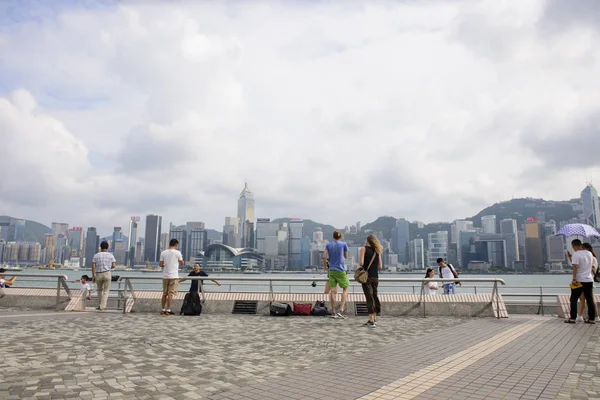 Hong Kong China Agosto 2018 Viajeros Que Visitan Paseo Tsim — Foto de Stock