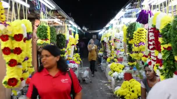 Kuala Lumpur Malasia Julio 2018 Caminar Entre Los Puestos Mercado — Vídeos de Stock