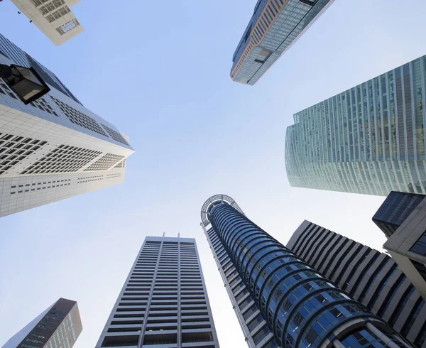 Looking Business Buildings Downtown — Stock Photo, Image