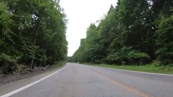 Punto Vista Coche Que Conduce Través Montaña Carretera Japón — Vídeo de stock