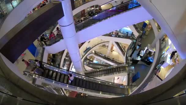 Time Lapse Van Roltrappen Winkelcentrum — Stockvideo