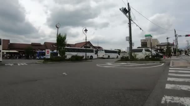 Yamanashi Japan Haziran 2018 Kawaguchiko Tren Stasyonu Içinde Bir Yolda — Stok video