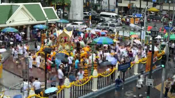 Bangkok Tayland Kasım 2018 Zaman Atlamalı Yabancılar Yerel Halkın Ziyaret — Stok video