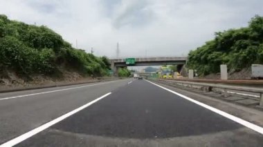 Tokyo, Japonya - 22 Haziran 2018: Pov Tokyo doğru karayolu trafik