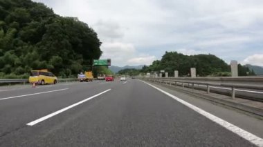 Tokyo, Japonya - 22 Haziran 2018: bakış açına expressway Tokyo