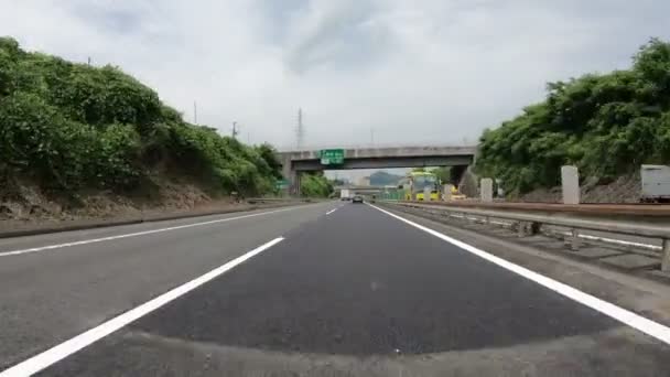 Tokio Japonia Czerwca 2018 Pov Ruchu Autostradzie Kierunku Tokio — Wideo stockowe