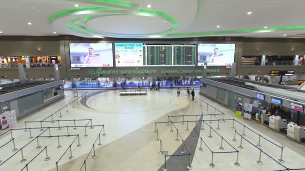 Banguecoque Tailândia Novembro 2018 Desfasamento Temporal Passageiro Terminal Aeroporto Don — Vídeo de Stock