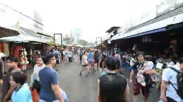 Bangkok Thailand December 2018 Hyper Time Lapse Van Toeristische Winkelen — Stockvideo