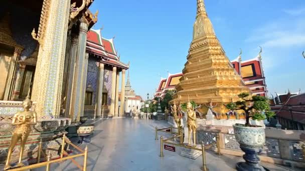 Camera Moving Royal Palace Bangkok — Stock Video