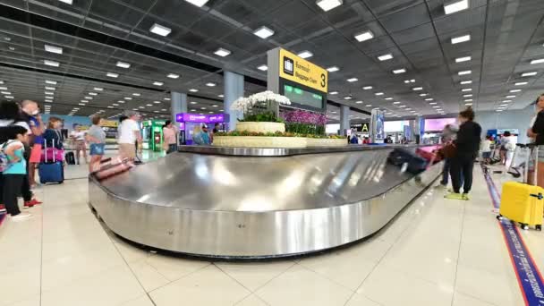 Bangkok Tailandia Enero 2019 Caducidad Temporal Cinta Transportadora Equipaje Aeropuerto — Vídeo de stock