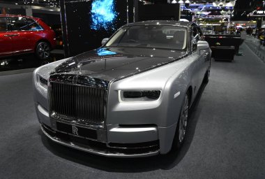 Bangkok, Tayland - 3 Aralık 2018: Rolls Royce yeni Phantom 2019, büyük olay arabada göstermek Bangkok Motor Expo 2018