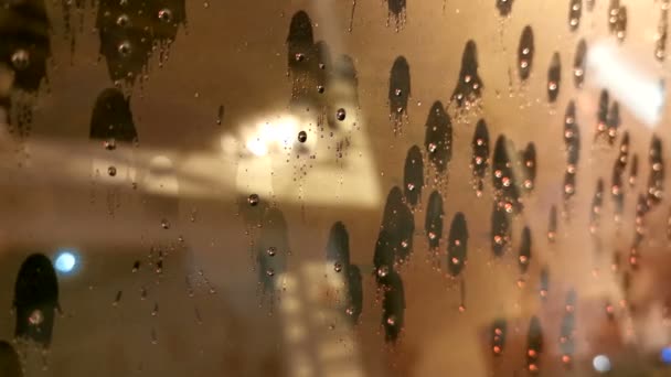 Yağmur Cam Araba Penceresine Düşer — Stok video