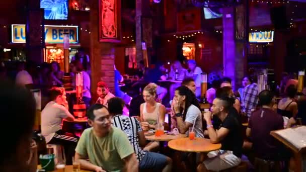 Bangkok Thaïlande Juin 2019 Khao San Road Avec Bars Cafés — Video