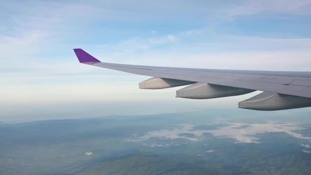 Bela Vista Janela Avião Voando Acima Parque Nacional Khao Sok — Vídeo de Stock