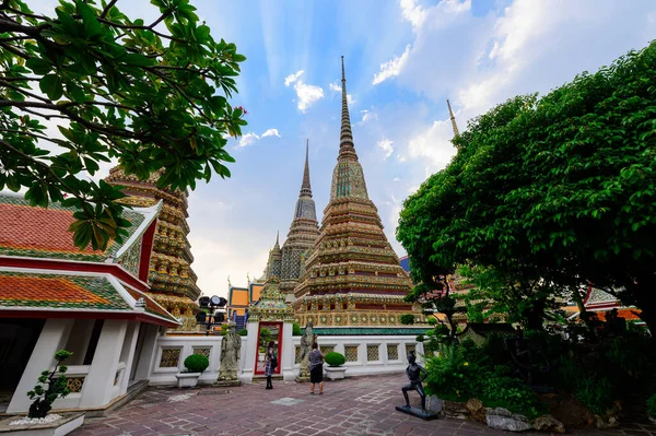 Autentisk Thailändsk Arkitektur Wat Pho Bangkok — Stockfoto