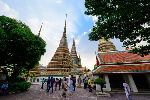 Viaggiatore Non Identificato Wat Pho — Foto Stock