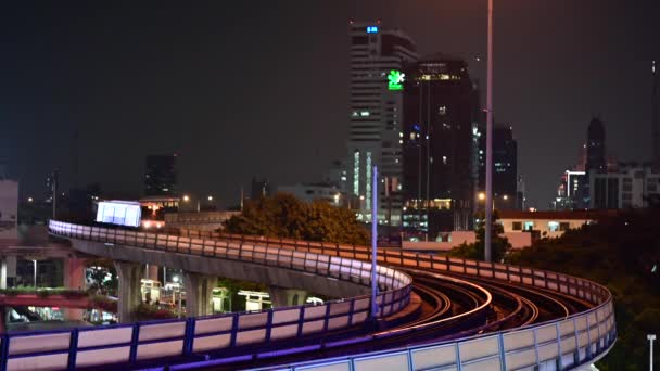 泰国曼谷 2019年10月2日 曼谷公共交通系统或Bts Skytrain — 图库视频影像