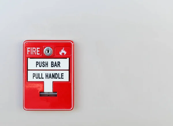 Red Box Fire Alarm Wall — Stock Photo, Image