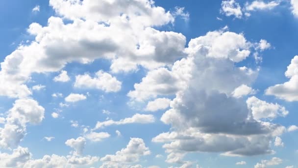 Tidsfördröjning Rullande Puffy Cumulus Cloud Relaxation — Stockvideo