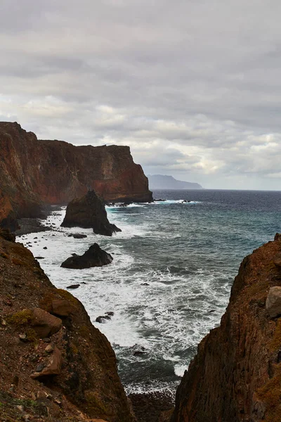 Portekiz Deki Madeira Adalarının Harika Renkleri Muhteşem Manzaralar Doğa — Stok fotoğraf