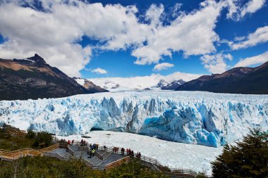 Patagonya 'daki Perito Moreno buzulu Arjantin