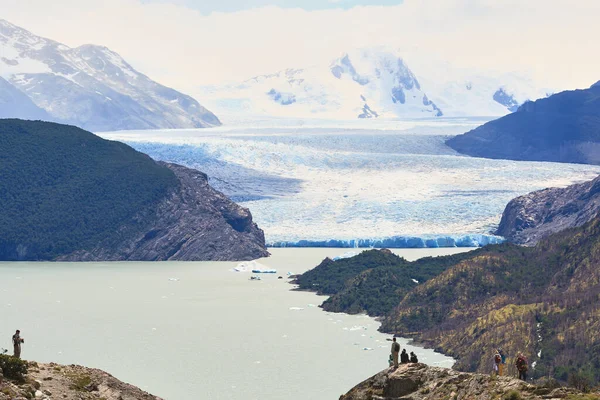 Šedý Ledovec Patagonii Chile — Stock fotografie