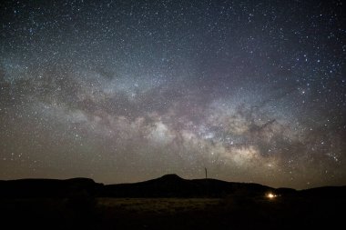 New Mexico Socorro 'da yağmurlu bir gece