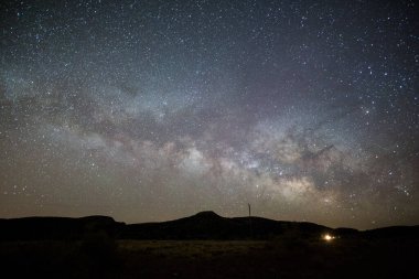 New Mexico Socorro 'da yağmurlu bir gece