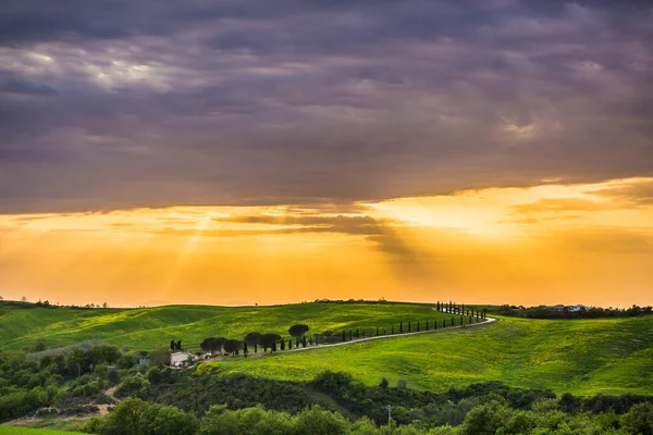 Talya Bir Travil Sırasında Toskana Manzarası — Stok fotoğraf