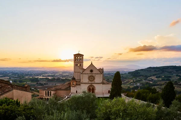 Assisi Basilica Francesco 意大利一个很好的教堂 — 图库照片