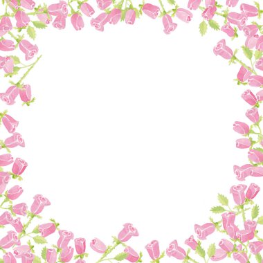 Gül - bir sguare, çiçek bir gölge 'leylak şifon', whth yeşil leavels tomurcukları çerçevesinden