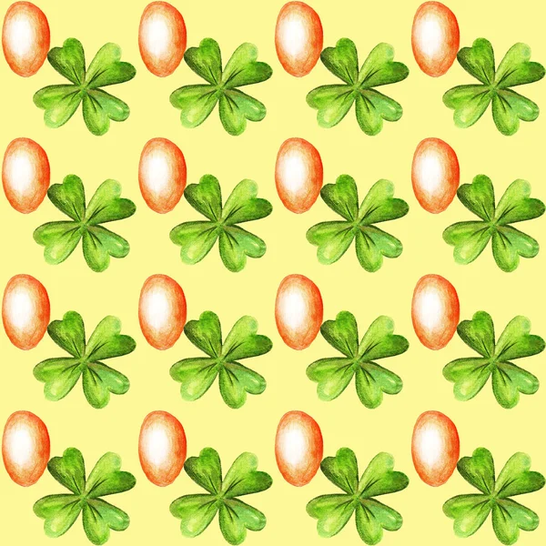 Modello senza soluzione di continuità sul tema "Pasqua sacra"; uova colorate, un — Foto Stock