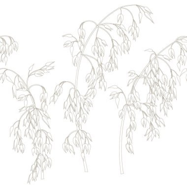 Yulaf yinelenen desen kulaklar