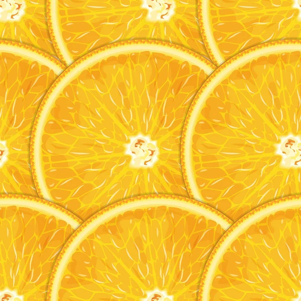 オレンジ色の果実シームレスなテクスチャ — ストックベクタ