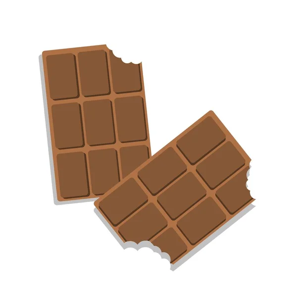 Chocolate Pedaço Chocolate — Vetor de Stock