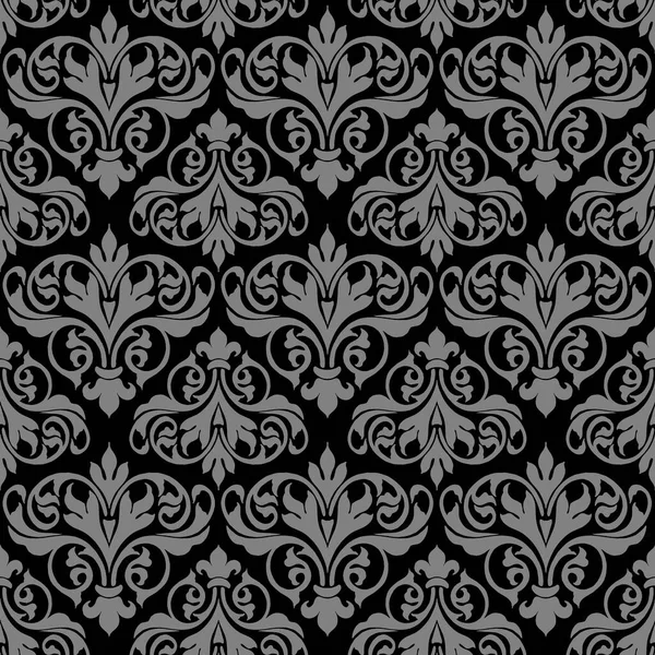 Nahtloses Muster Klassischen Stil Mit Verwirbelungen Von Damaskus Ornament Für — Stockvektor