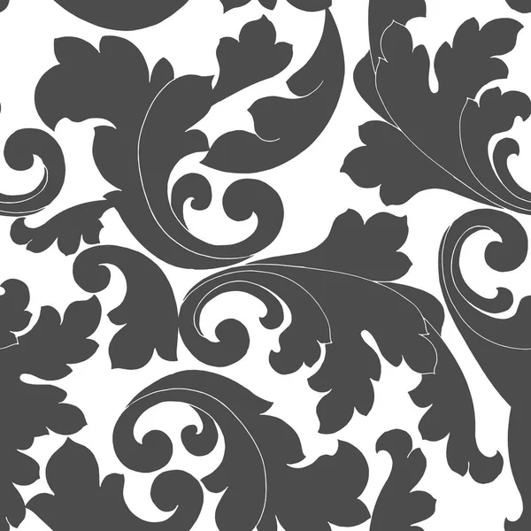 Nahtloses Muster Klassischen Stil Grauen Farben Ornament Für Tapeten Und — Stockvektor