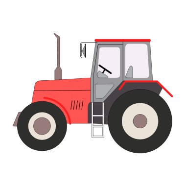 Çekici çizim, beyaz arkaplanda izole etme, vektör illüstrasyonu